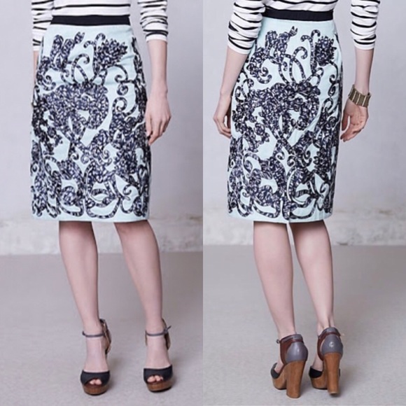Anthropologie Dresses & Skirts - Anthro {Moulinette Soeurs} Lace Fable Pencil Skirt
